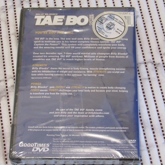 Billy Blanks TAE BO DVD 2 Workouts Strength and Power Capture Power NOS Sealed - Picture 2 of 5
